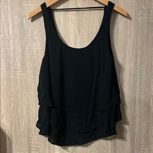 Mossimo Supply Co. Black Layered Tank Top Size Large